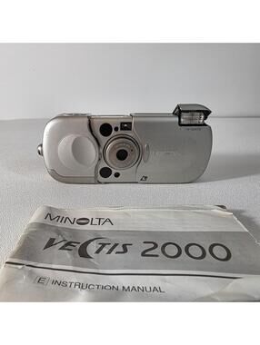 Minolta Vectis 2000 IX Date zoom 22.5 - 45 MM APS Camera & Manual